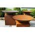 Corten steel fire bowl 120 flat