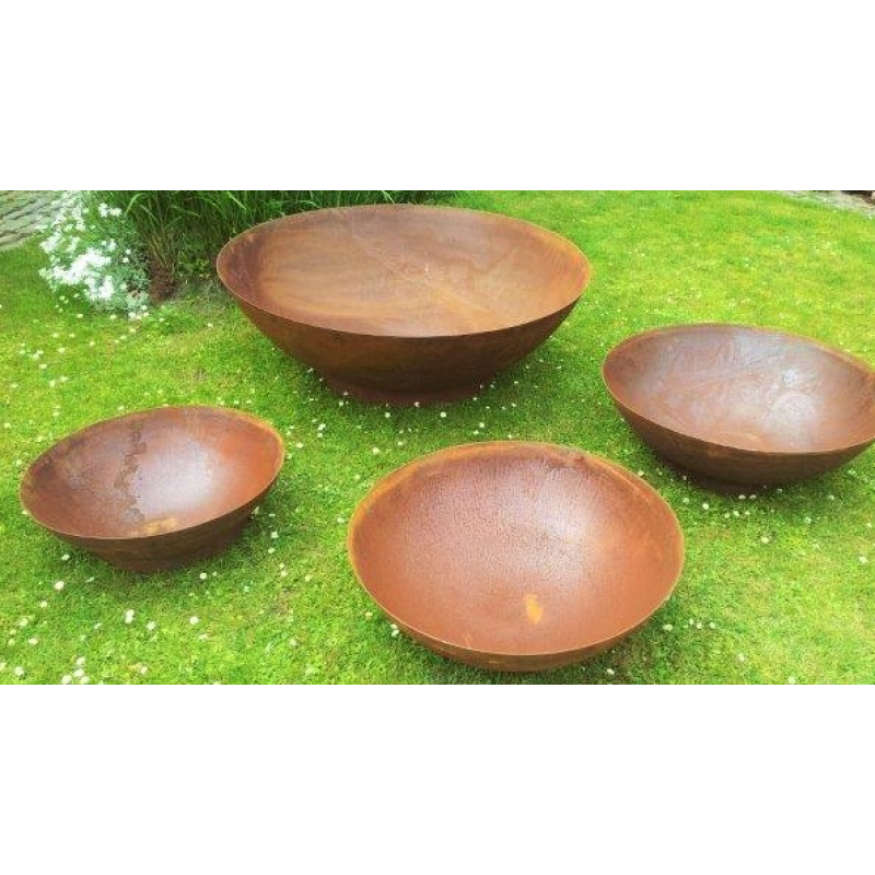 Corten steel fire bowl 80 deep