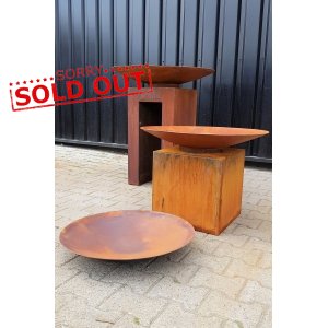 Corten steel fire bowl 70 X-Flat