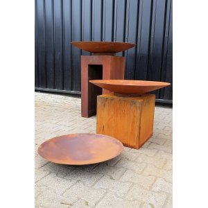 Corten steel fire bowl 70 X-Flat